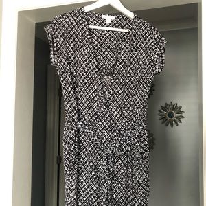 NY and Company Jumpsuit, black and white, stretch